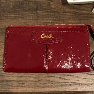 Red Coach Wristlet